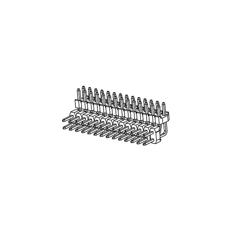 Pin Header PH2.00mm Double row Double plastic Right angle Series